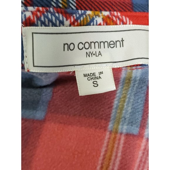 NO COMMENT NY-LA Red Plaid Button Shirt Dress Size Small - Picture 9 of 9